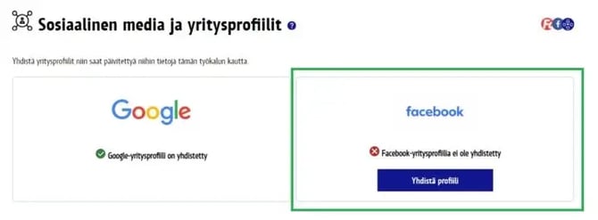 Fonecta Connect Asiakasohjeet Facebook linkitys Yhdistä
