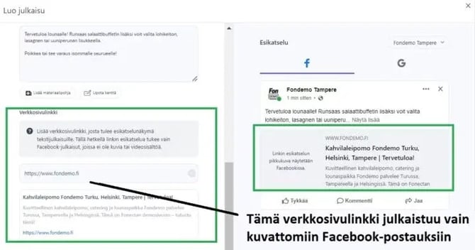 Fonecta Connect Asiakasohjeet Julkaisukalenterin kautta julkaisu2