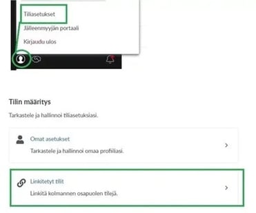 Fonecta Connect Asiakasohjeet Tiliasetukset