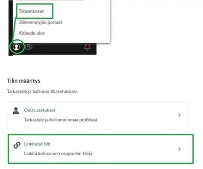 Fonecta Connect Asiakasohjeet Tiliasetukset