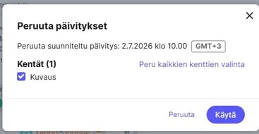 Fonecta Connect asiakasohjeet Suunnitellut päivitykset Peru päivitys2