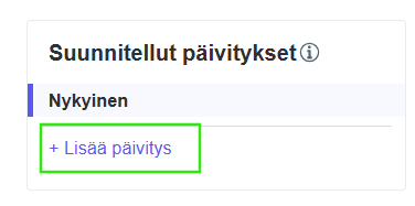 Fonecta Connect asiakasohjeet Suunnitellut päivitykset Tee uusi