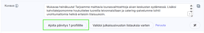 Fonecta Connect asiakasohjeet Suunnitellut päivitykset tee muutos