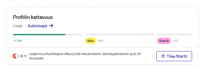 Fonecta Connect profiilin kattavuus
