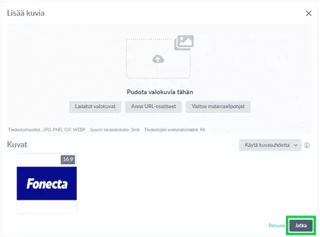 Fonecta-Connect-Asiakasohjeet-Kuvagalleria kuvat tallenna