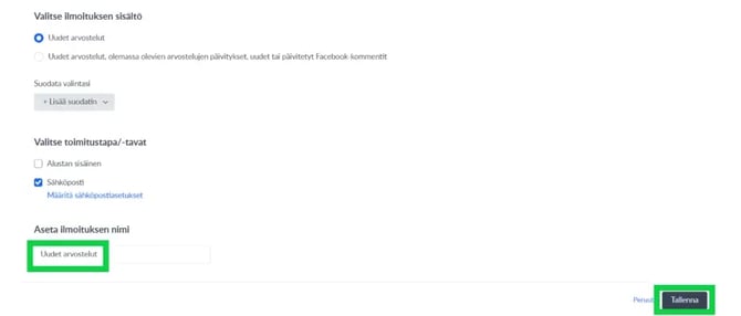 Fonecta-Connect-Asiakasohjeet Asiakaspalautteen hallinta -ilmoitusten luonti 2